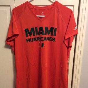 Miami Hurricanes Adidas Climalite T Shirt Womens Size XXL